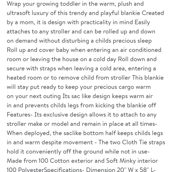 Blue Baby Bum Chevron Stroller Blankie - Picture 3 of 4